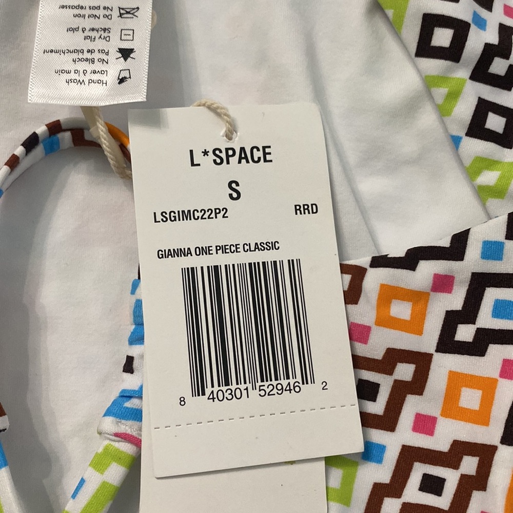 BNWT L*Space Gianna one piece swimsuit in rainbow road